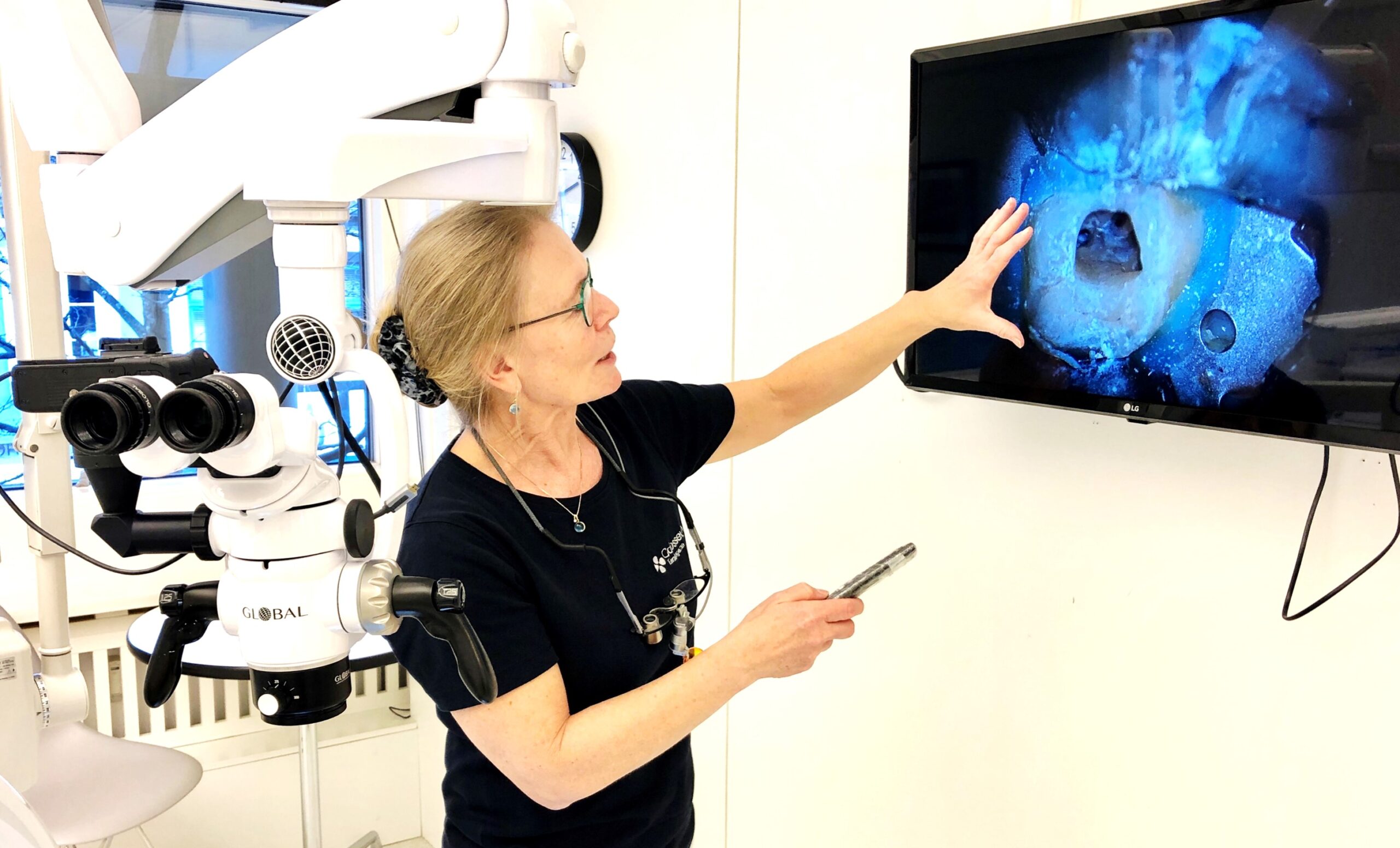 Foto: Efter oplukning og lokalisation af kanaler